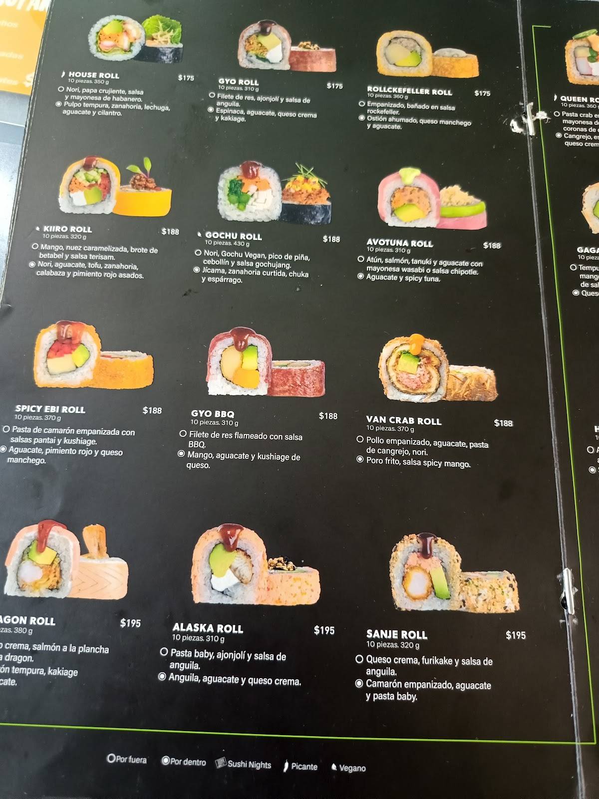 Sushi Roll Galerías Mérida меню