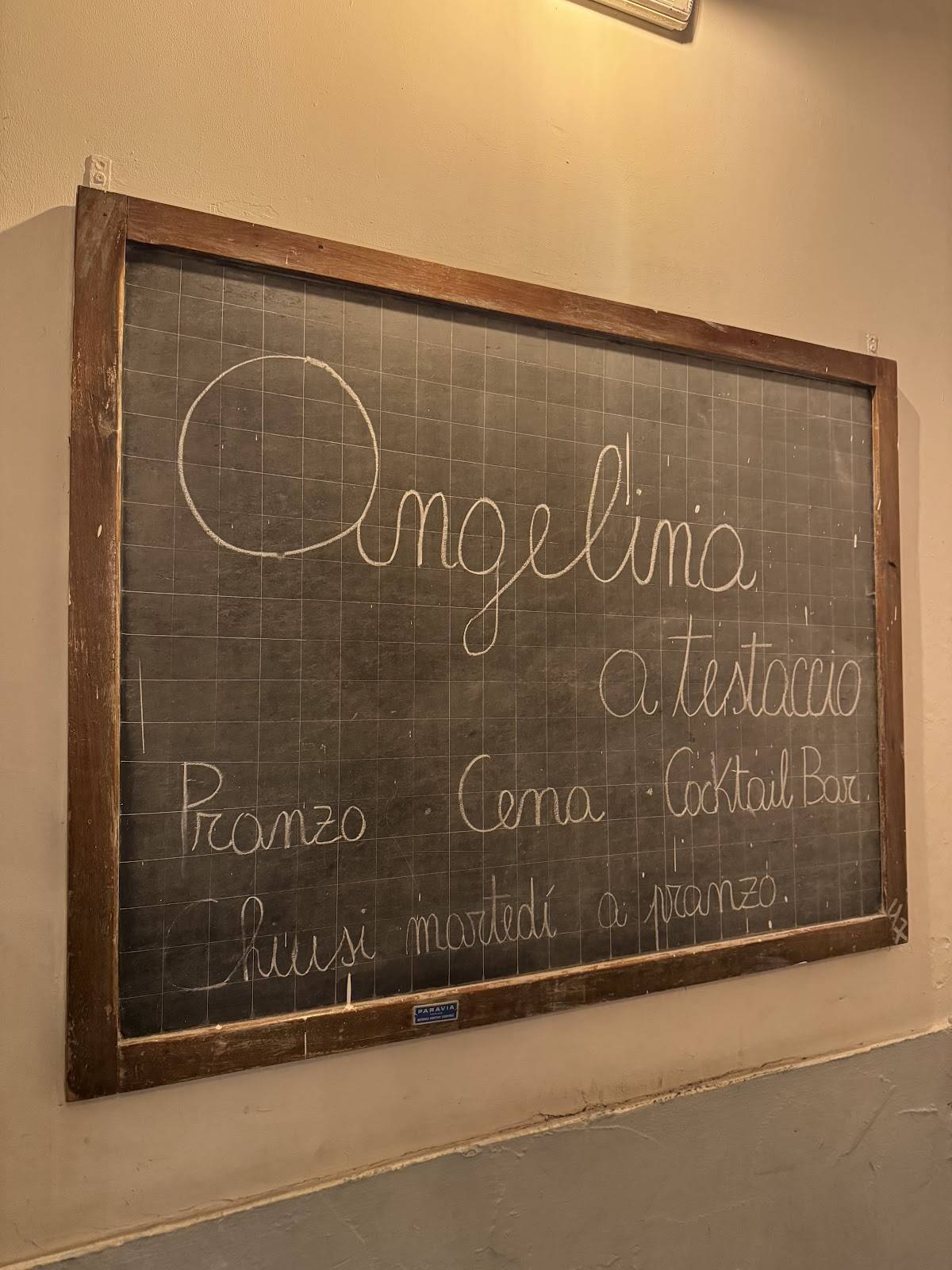 Ristorante Angelina a Testaccio меню