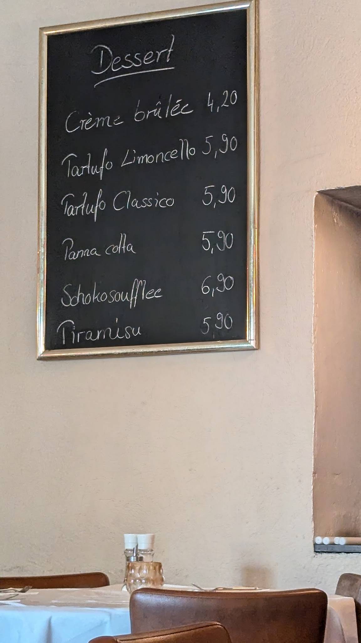 Ristorante Primavera меню