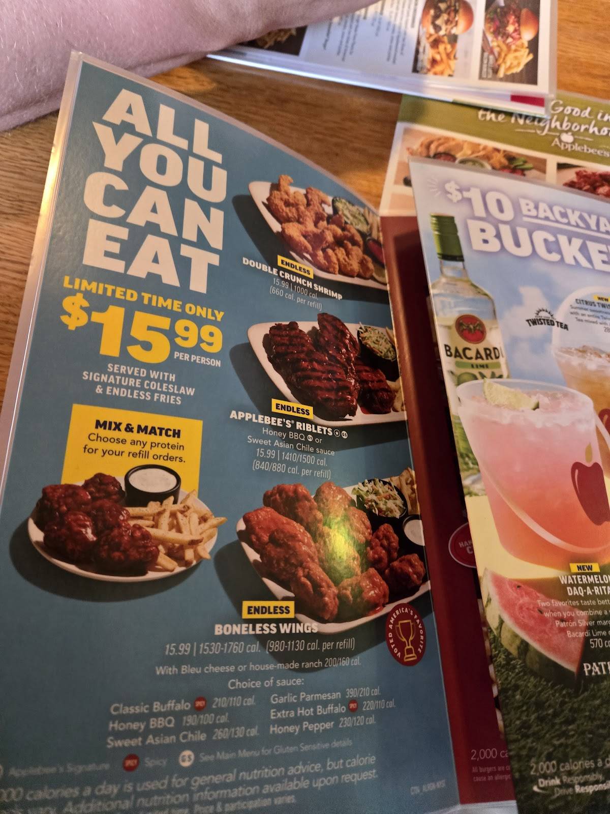 Applebee's Grill + Bar меню