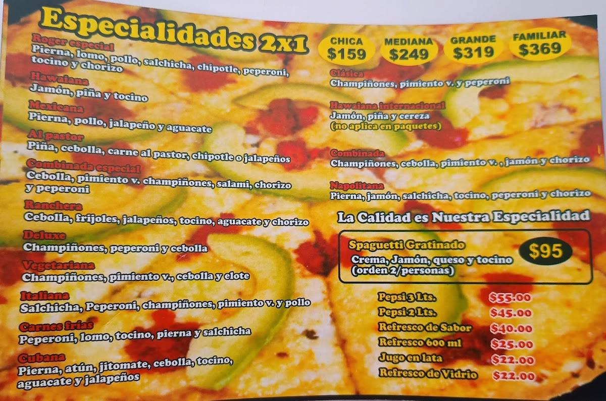 Roger Pizza меню