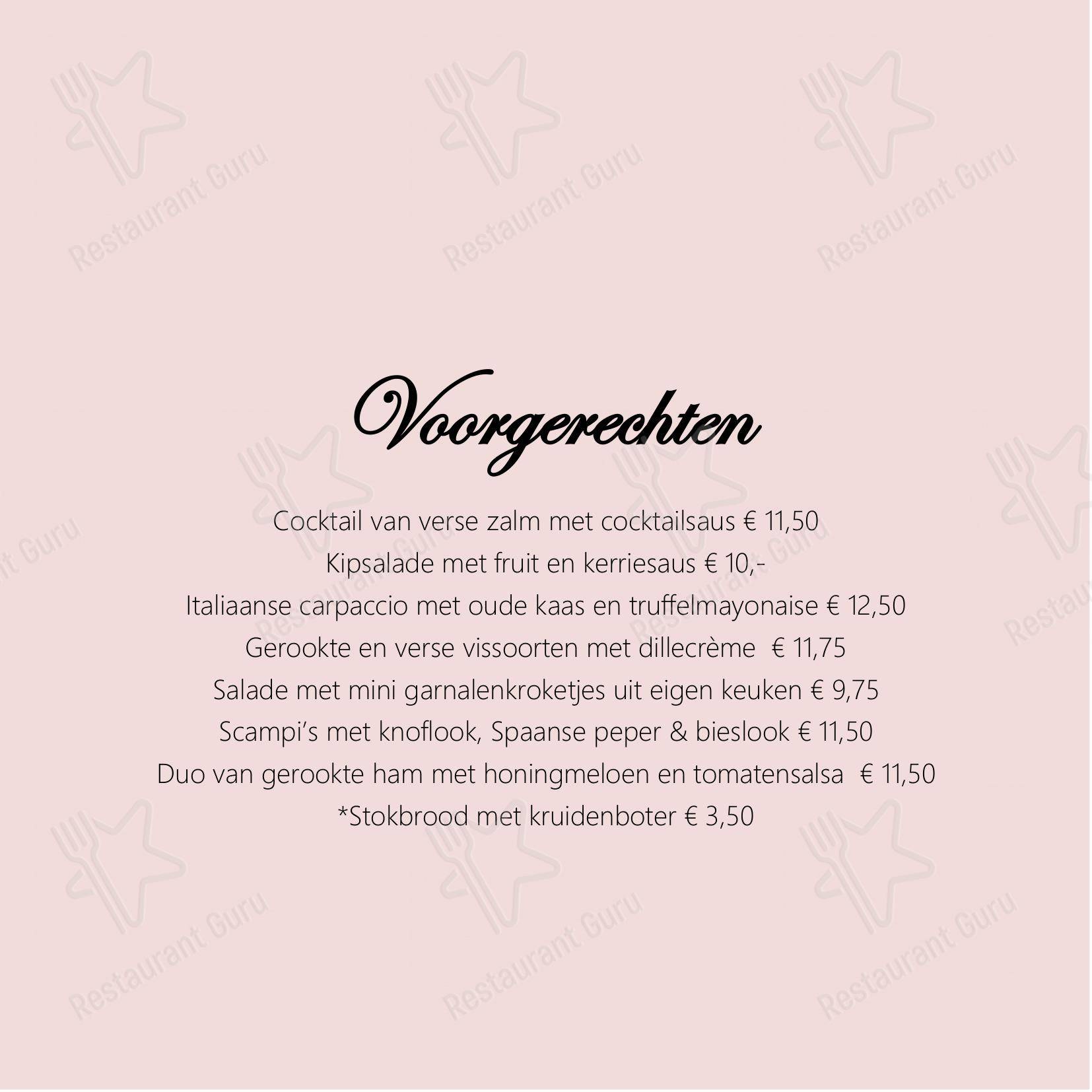 De Beukelaer в Roggel - Меню