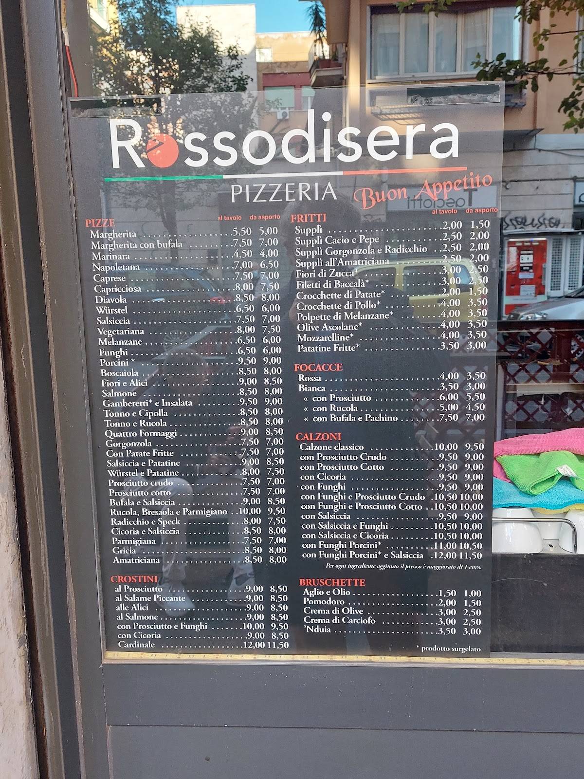 Rosso di Sera Roma Srl меню
