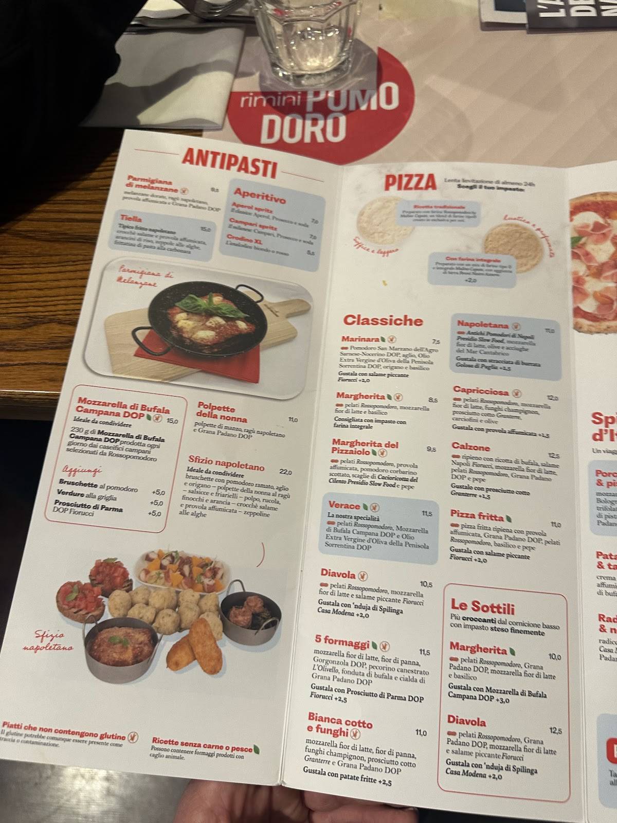 Rossopomodoro Rimini меню