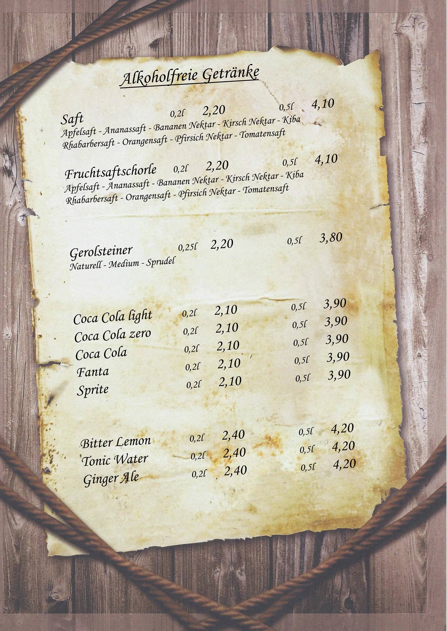 Shelly's Restaurant меню