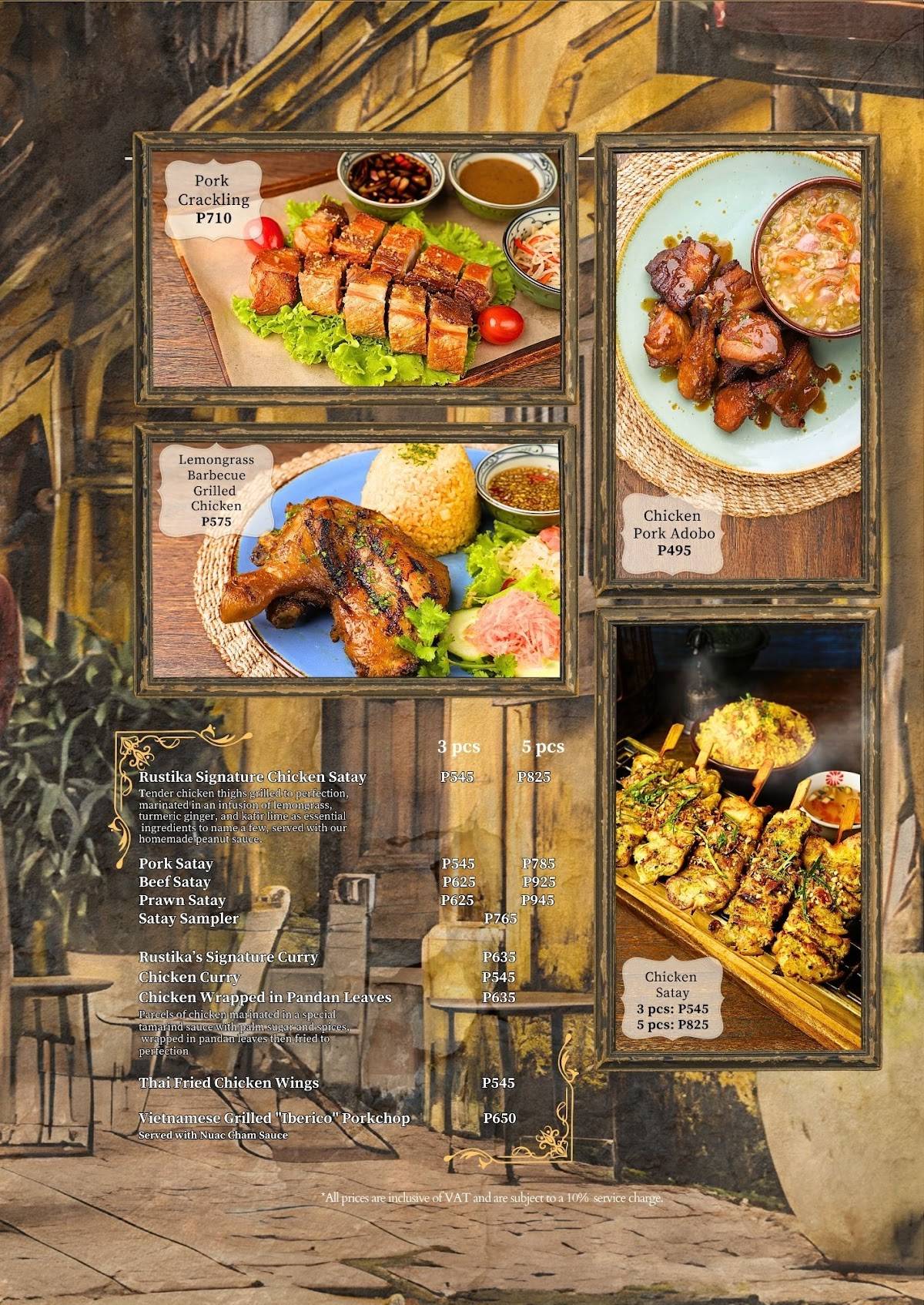 Rustika Asian Urban Kitchen- Vista Mall Santa Rosa, Laguna меню