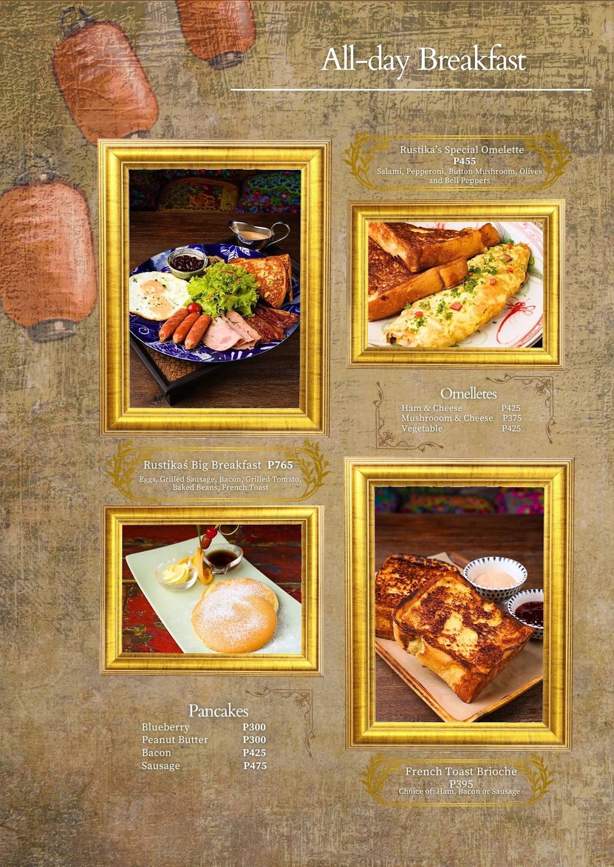 Rustika Asian Urban Kitchen- Vista Mall Santa Rosa, Laguna меню