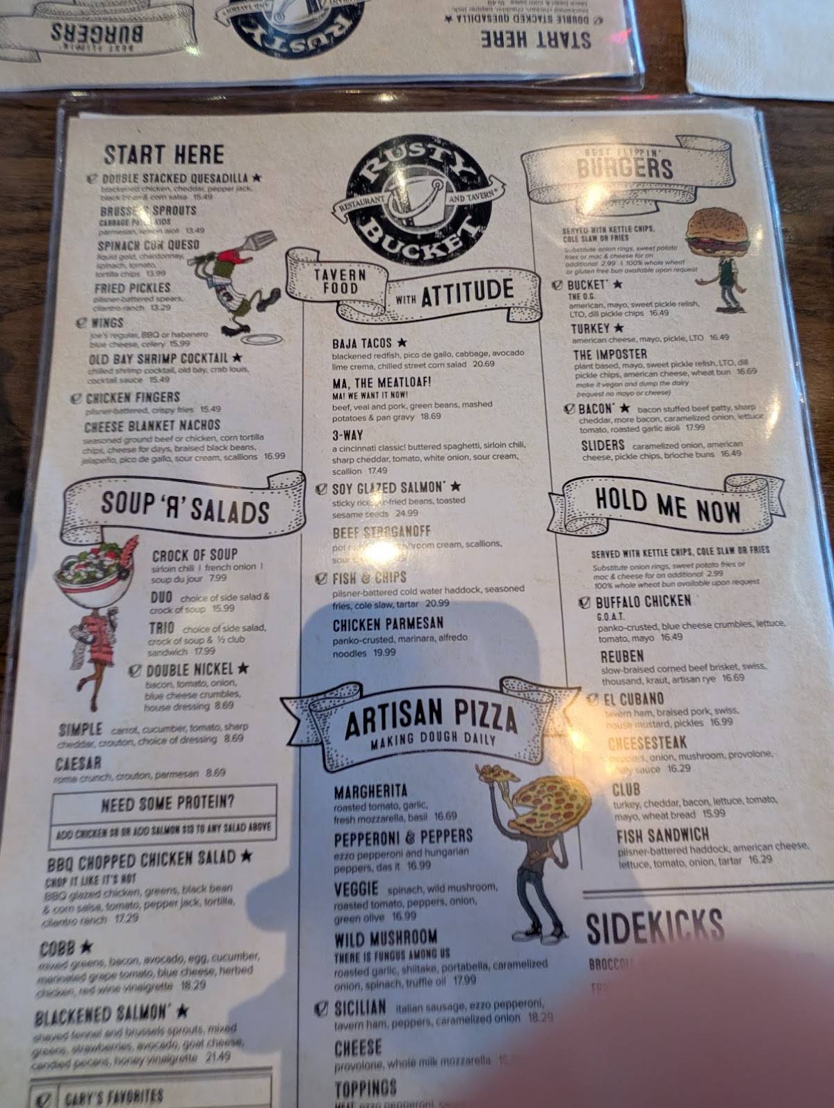Rusty Bucket Restaurant and Tavern меню