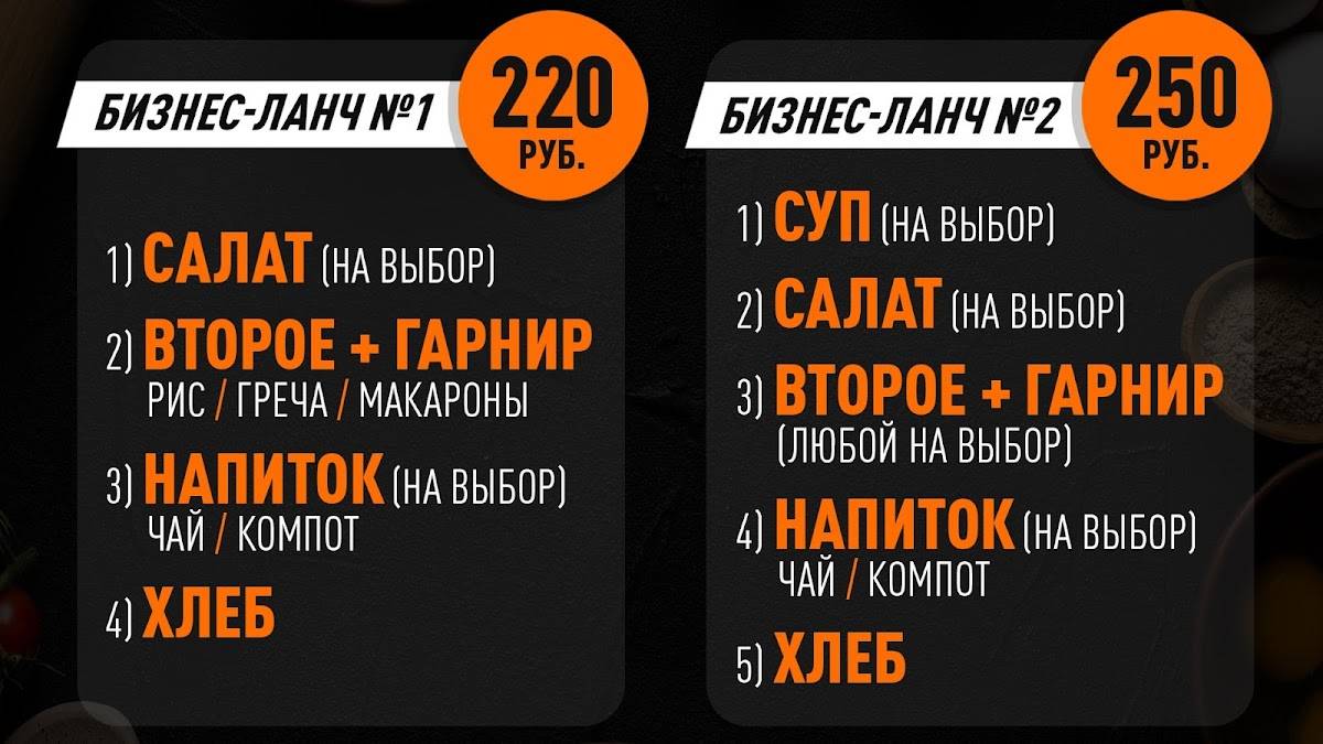 С пылу, с жару! меню