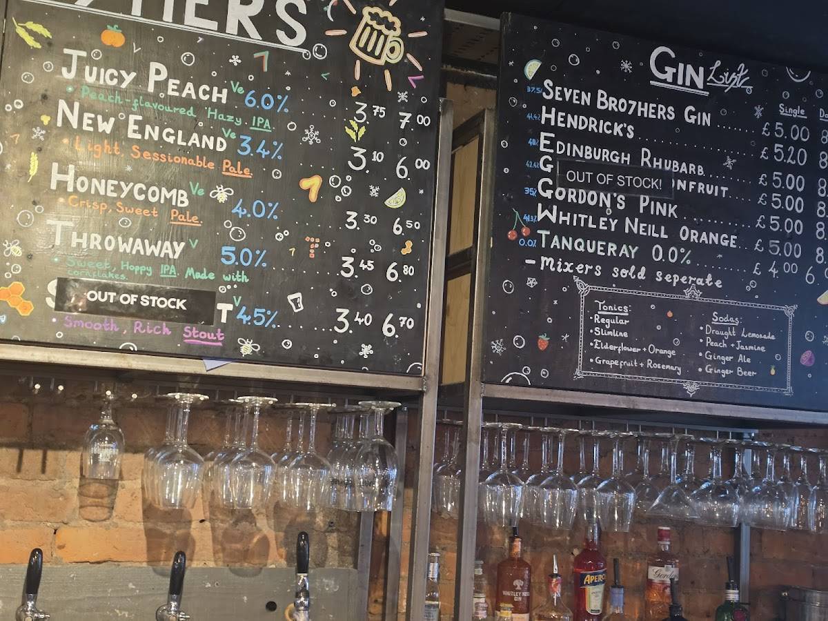 SEVEN BRO7HERS BEERHOUSE Ancoats меню