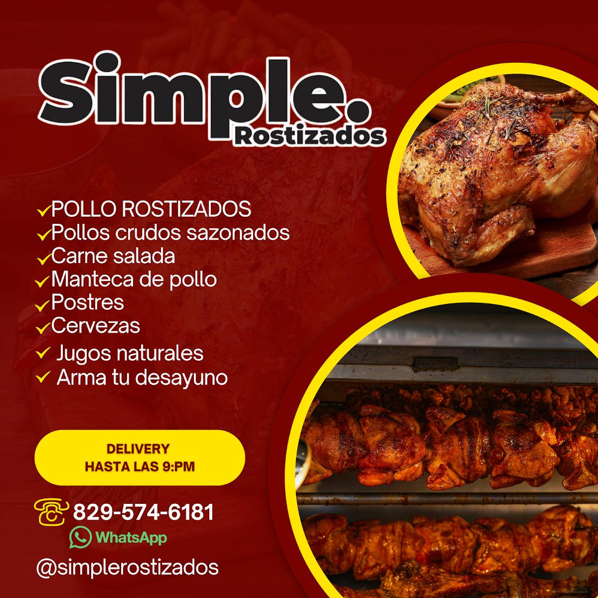 SIMPLE ROSTIZADOS меню