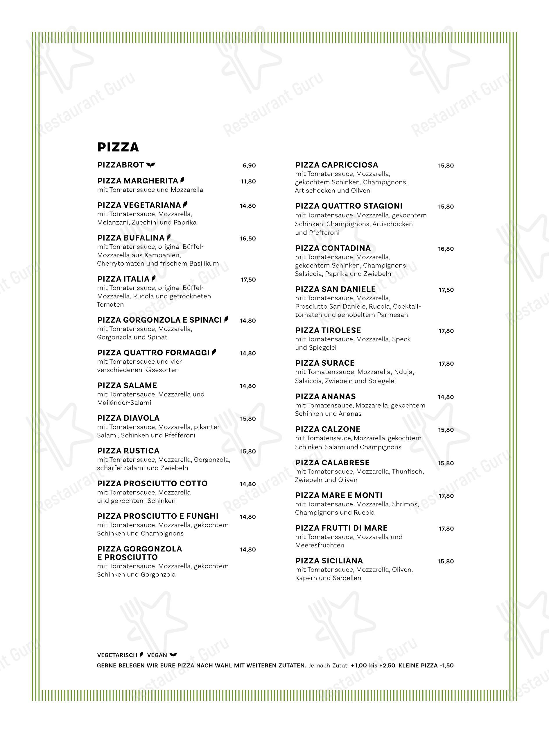 SURACE Ristorante LentiaCity в Линце - Основное меню