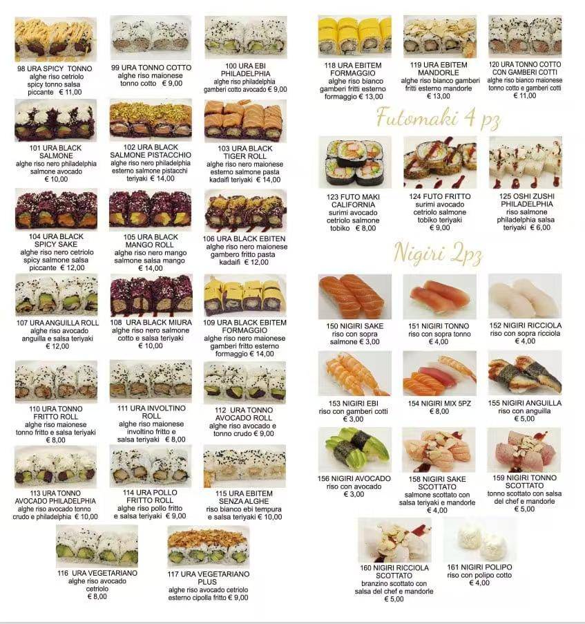 SUSHI ZY RISTORANTE GIAPPONESE GRIGLIA CINESE меню