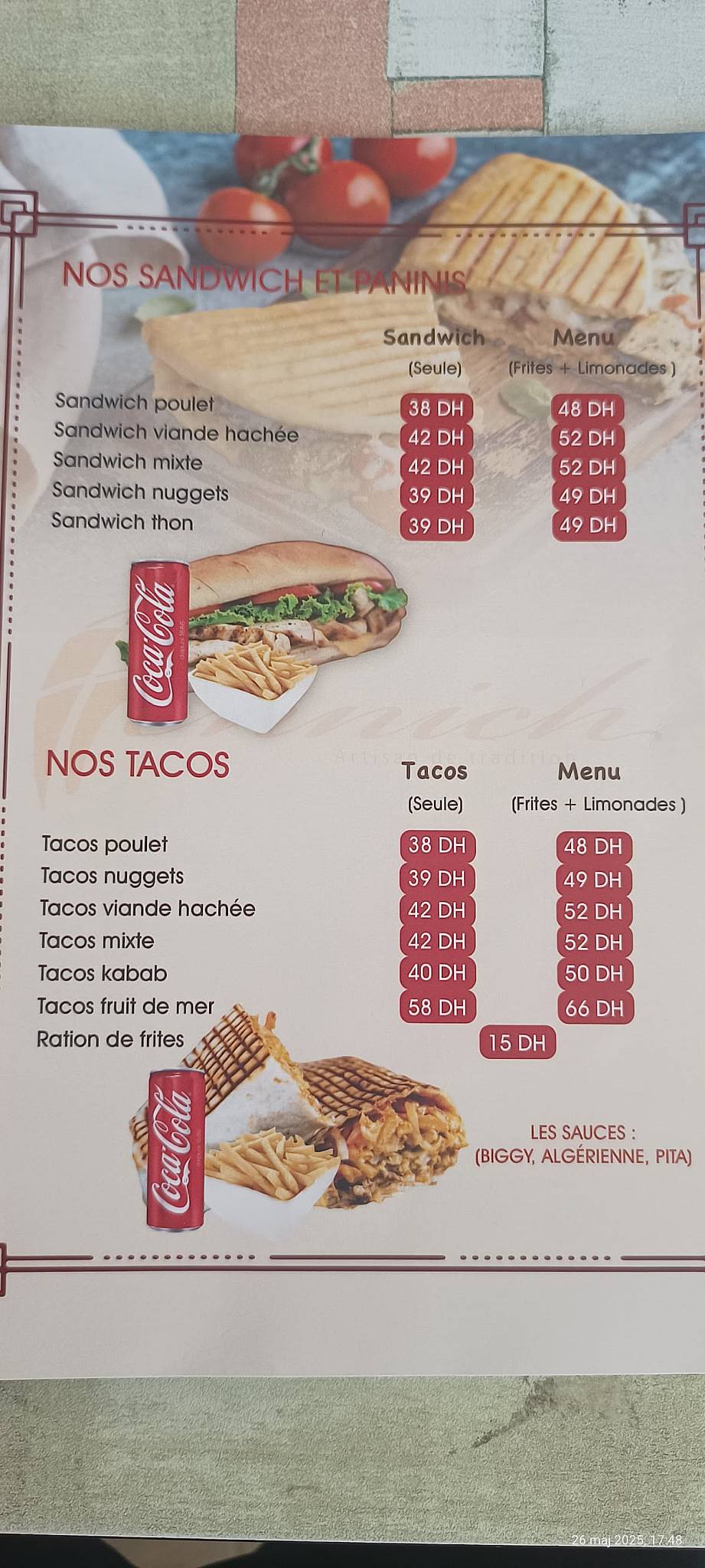 Cafi Fennich меню