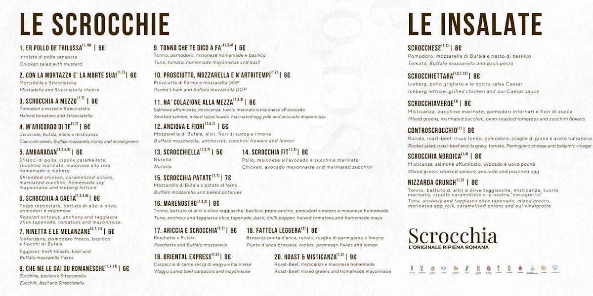 Scrocchia - L' originale Ripiena Romana меню