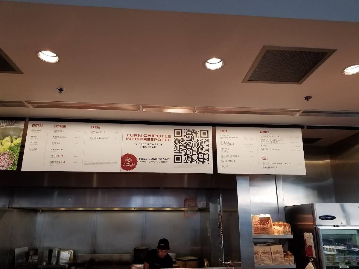 Chipotle Mexican Grill меню
