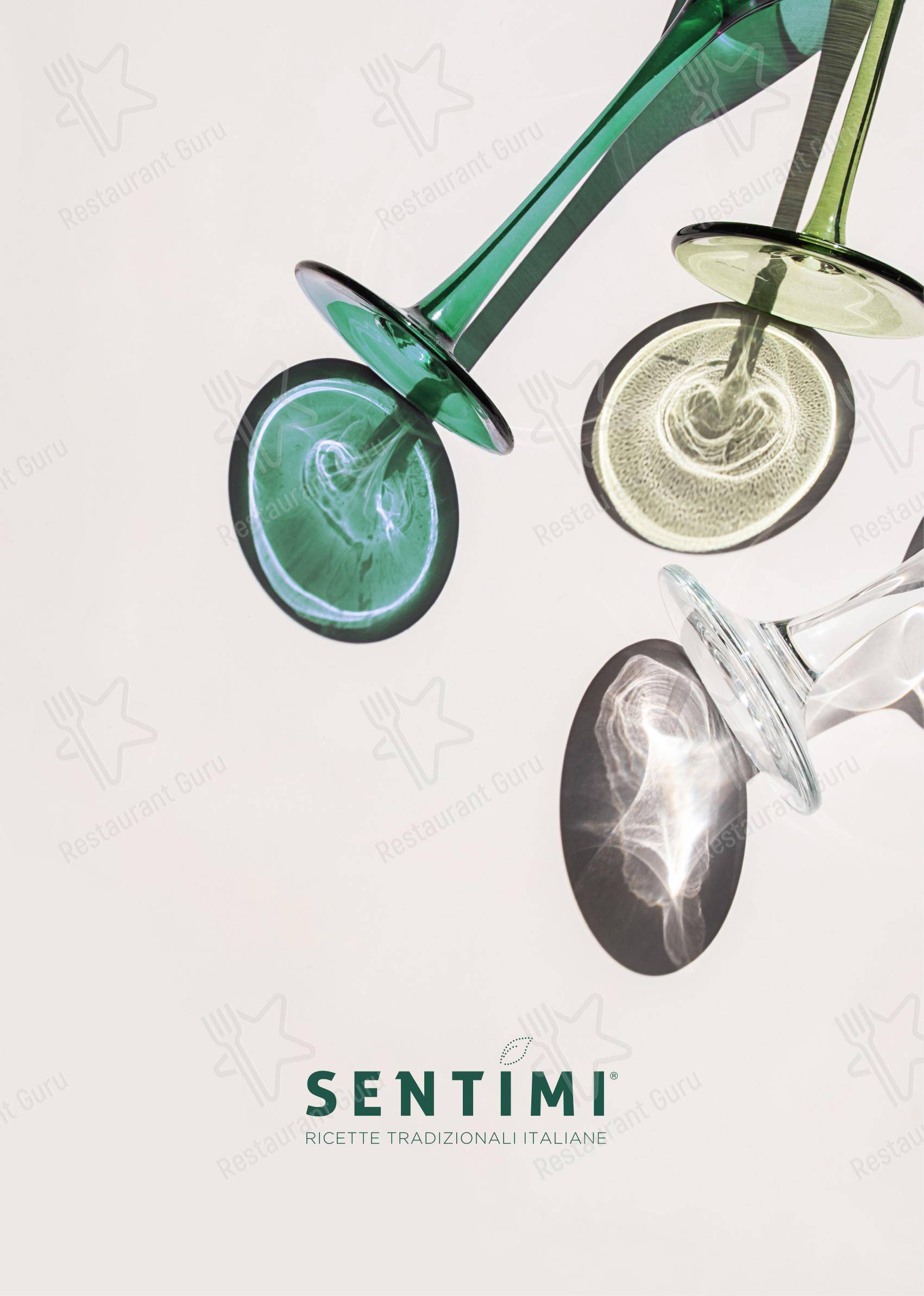 Меню ресторана Sentimi - 菜单