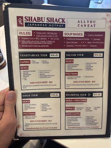 Shabu Shack Davis меню