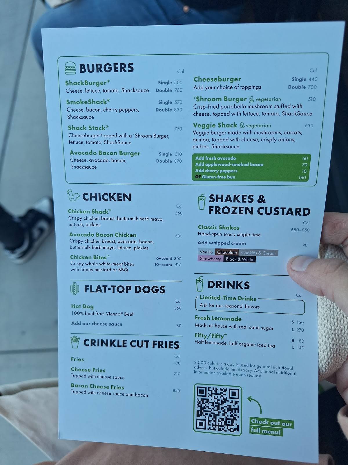 Shake Shack Oxnard меню