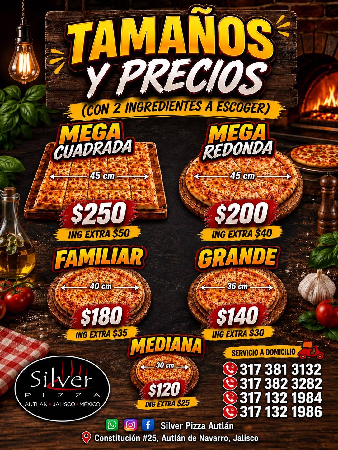 Silver Pizza Autlán меню