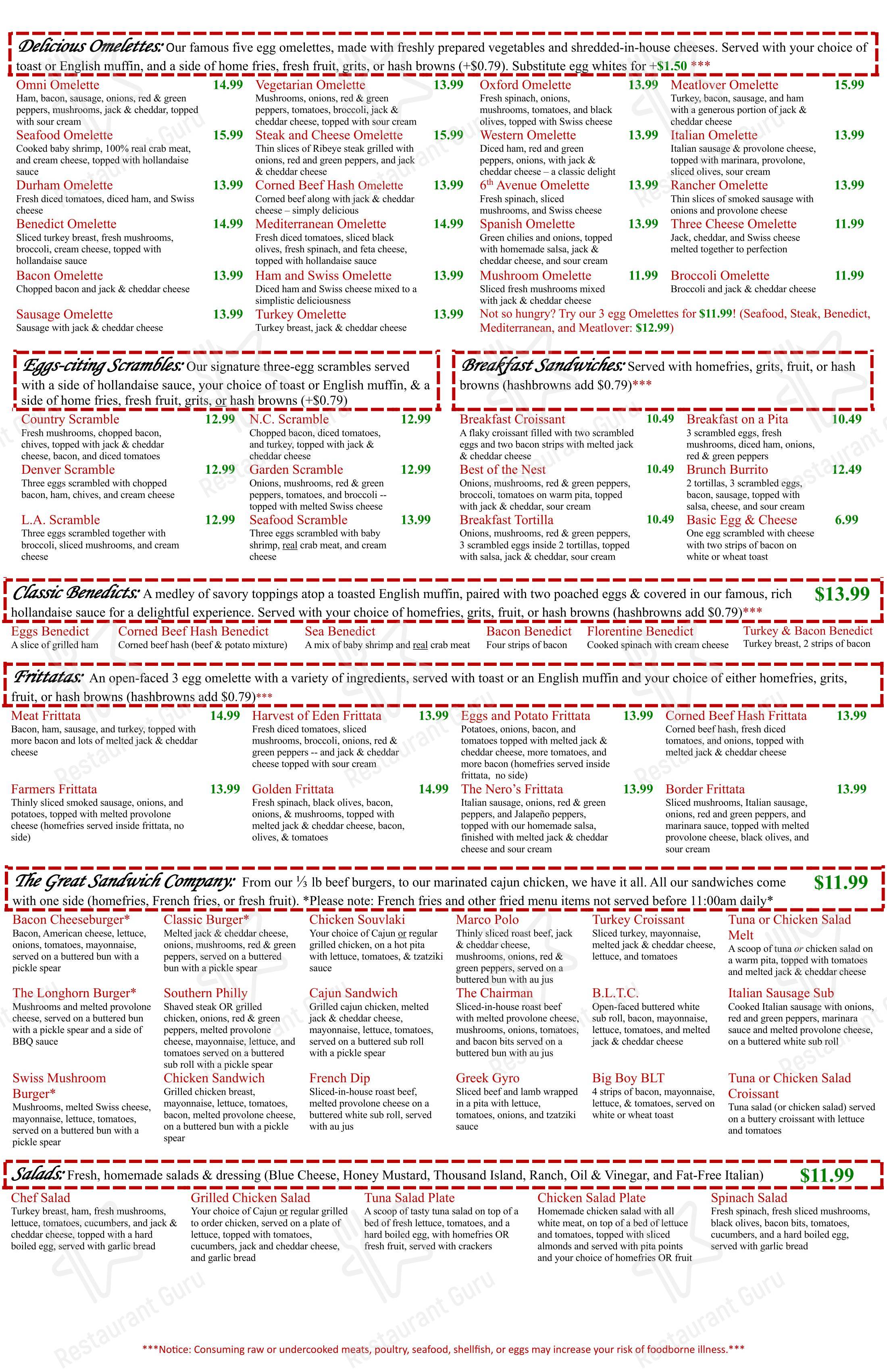 Silver Spoon Restaurant в Дареме - Меню напитков