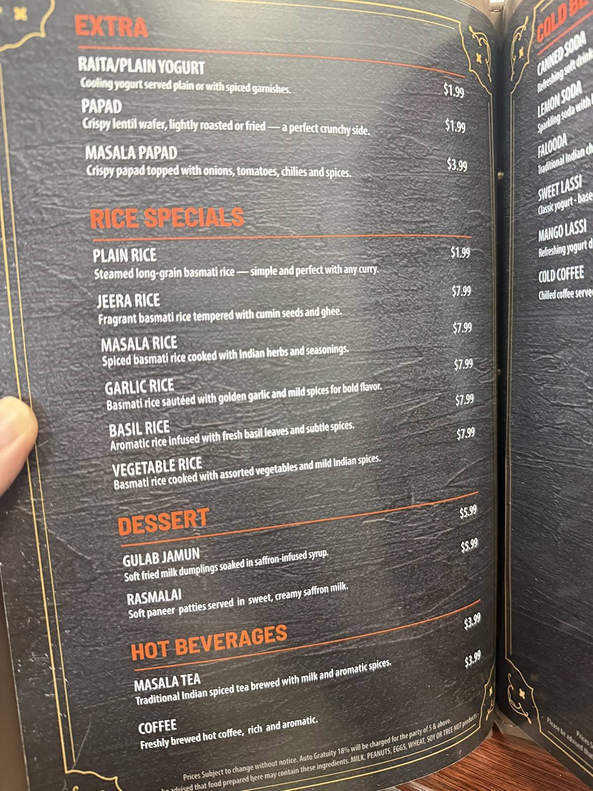 Silver Spoons - Indian Cuisine меню