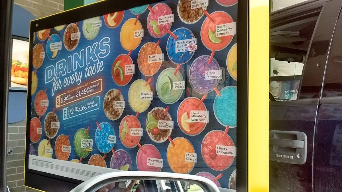 Sonic Drive-In меню