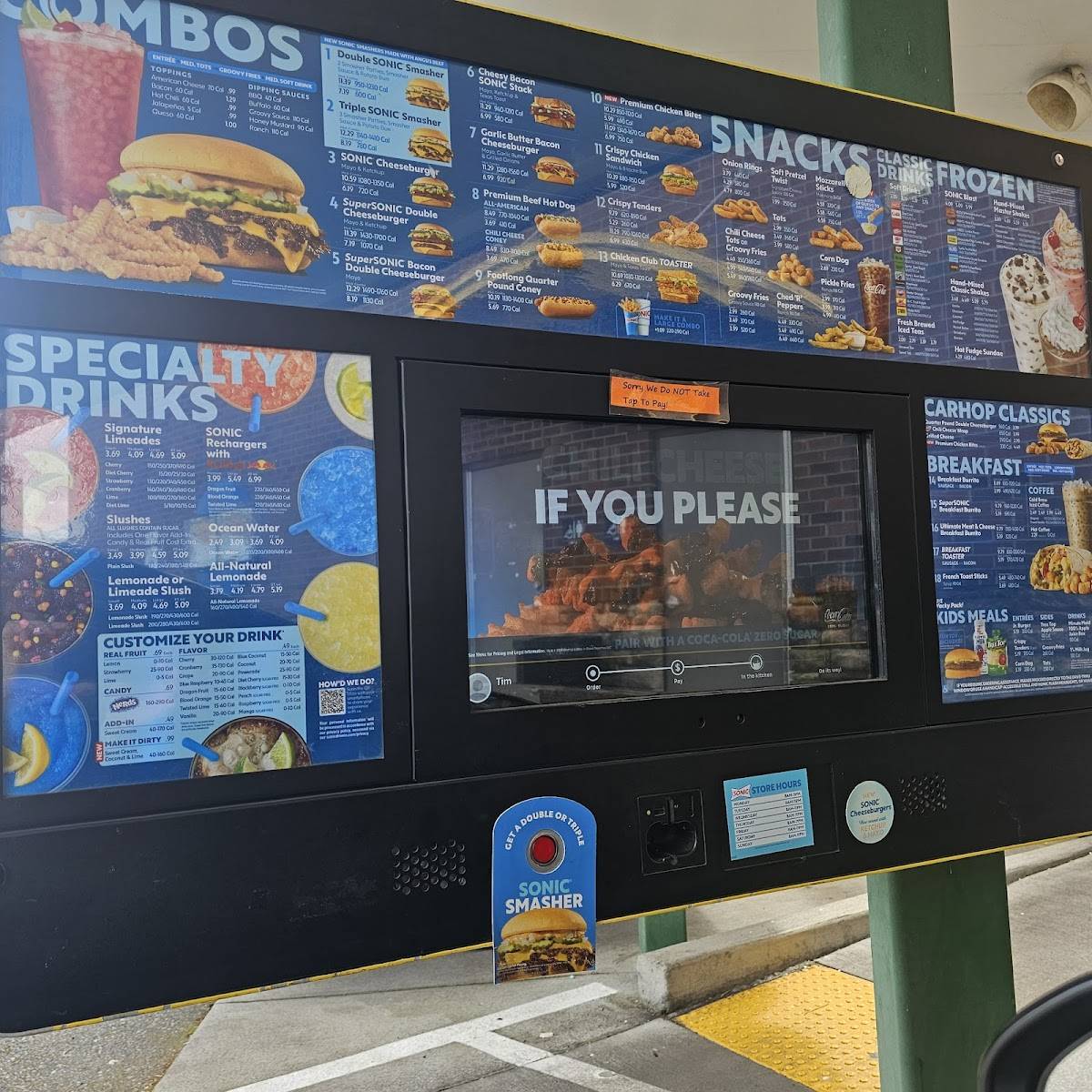 Sonic Drive-In меню