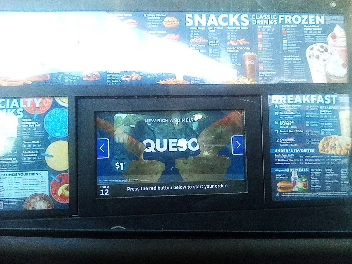 Sonic Drive-In меню