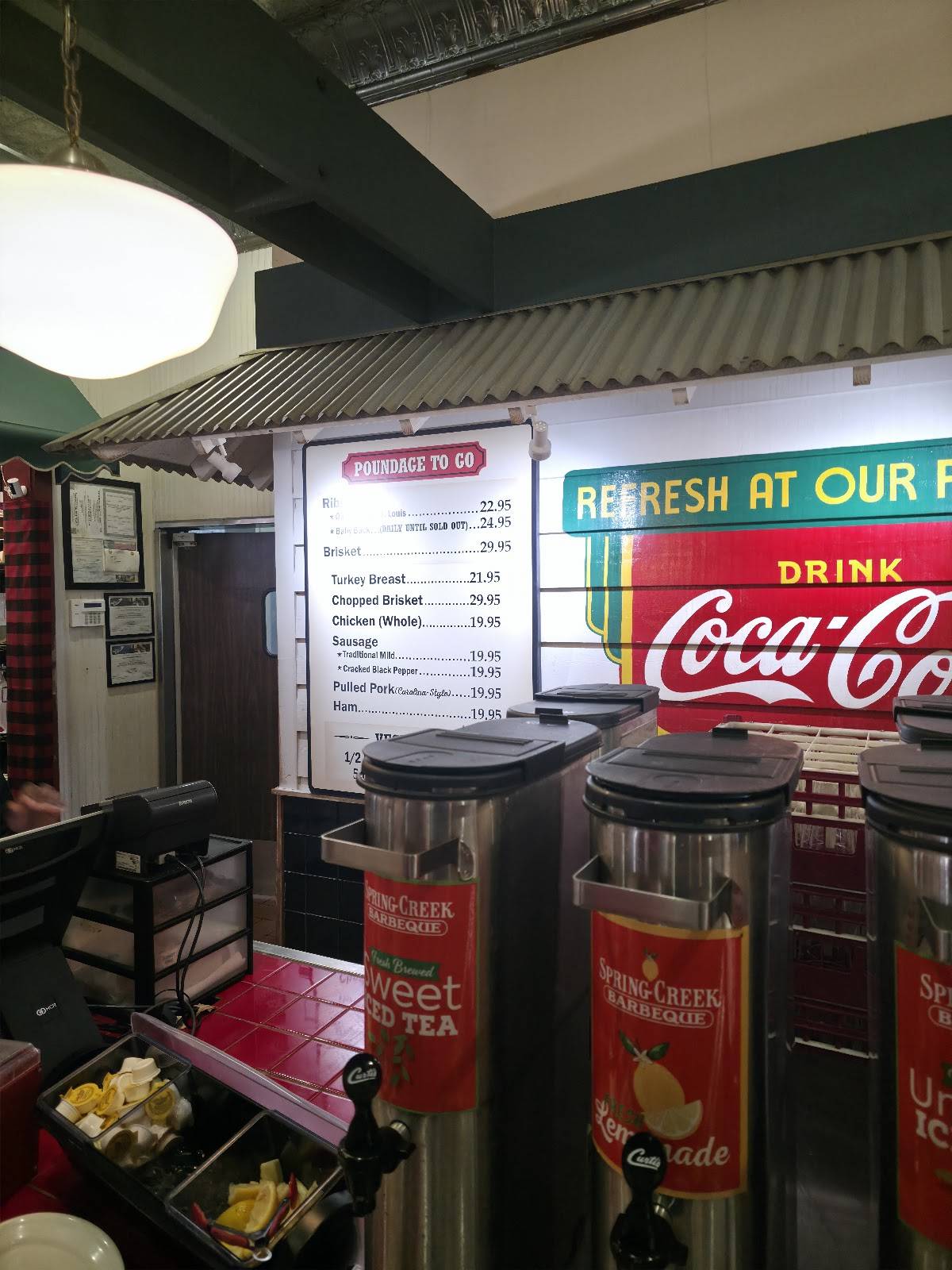 Spring Creek Barbeque меню