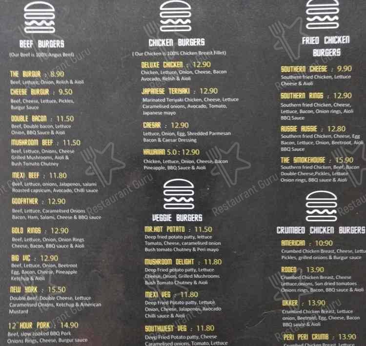 Stack'd Burger Bar меню