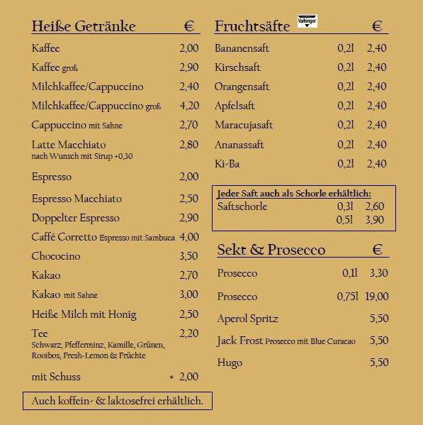Stadtcafe Ahlen меню