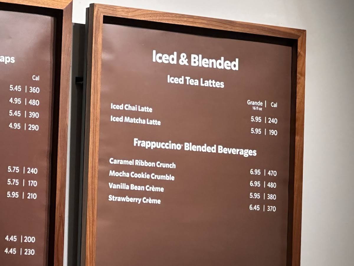 Starbucks Coffee Company меню