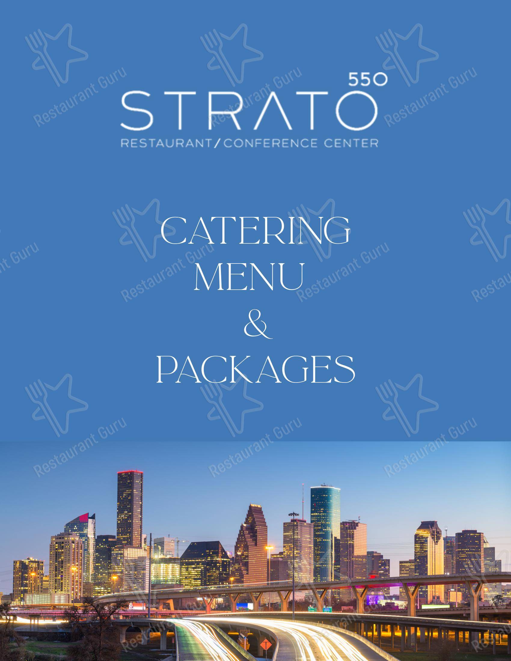 Меню ресторана Strato 550