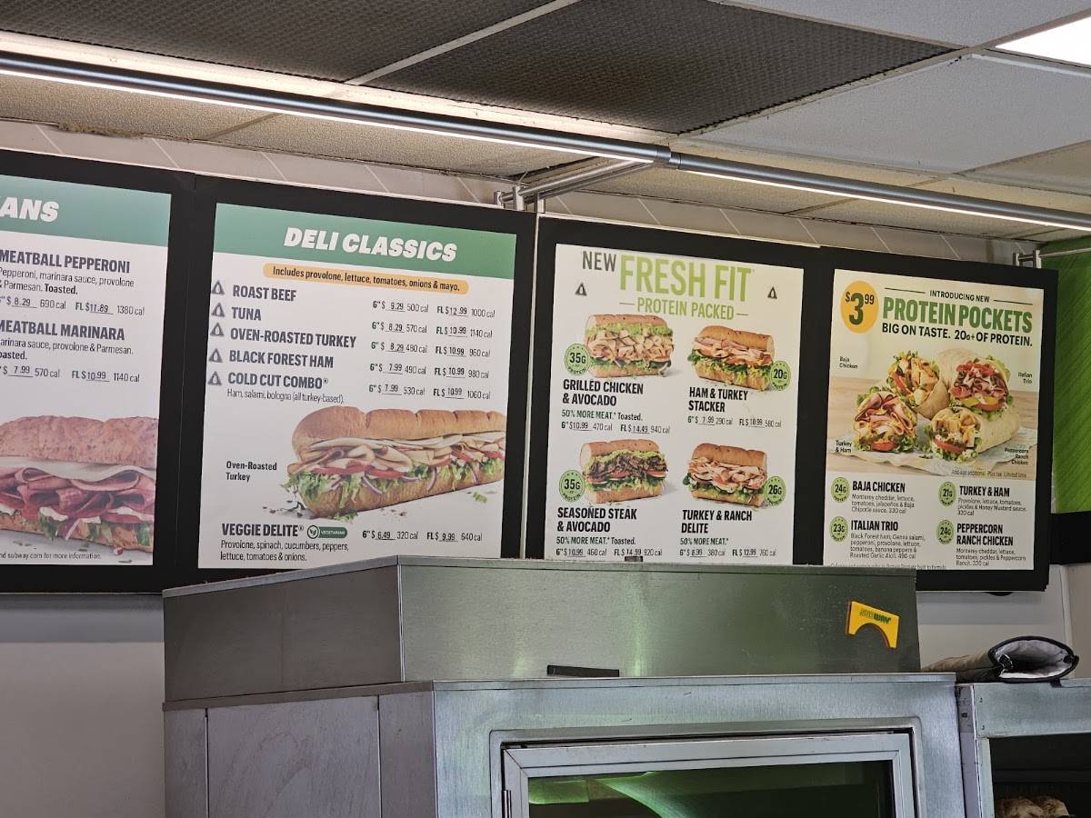 Subway меню