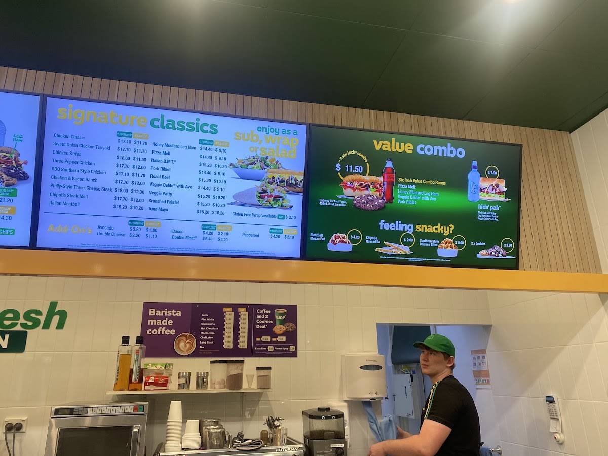 Subway меню
