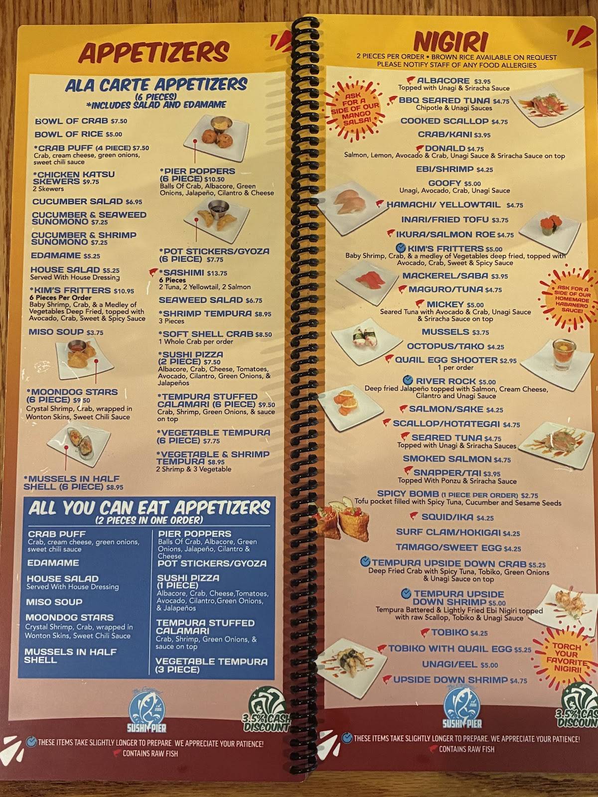 Sushi Pier (Reno) меню