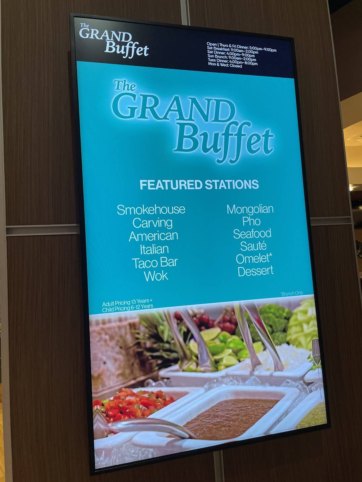 The Grand Buffet меню
