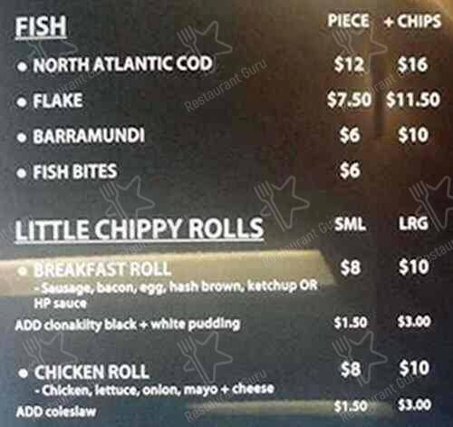 The Little Chippy меню
