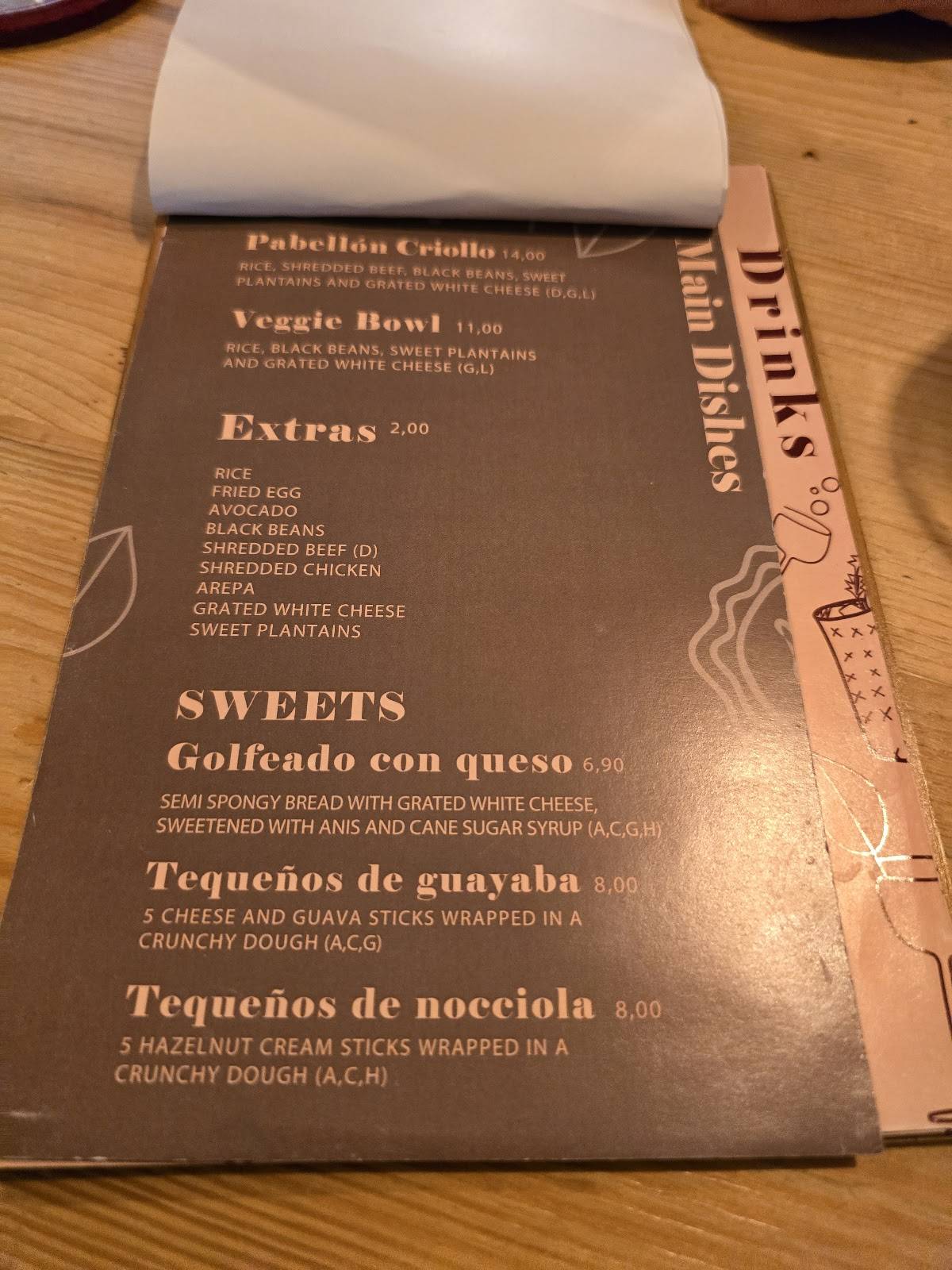 TINTO Venezuelan Tapas Bar меню