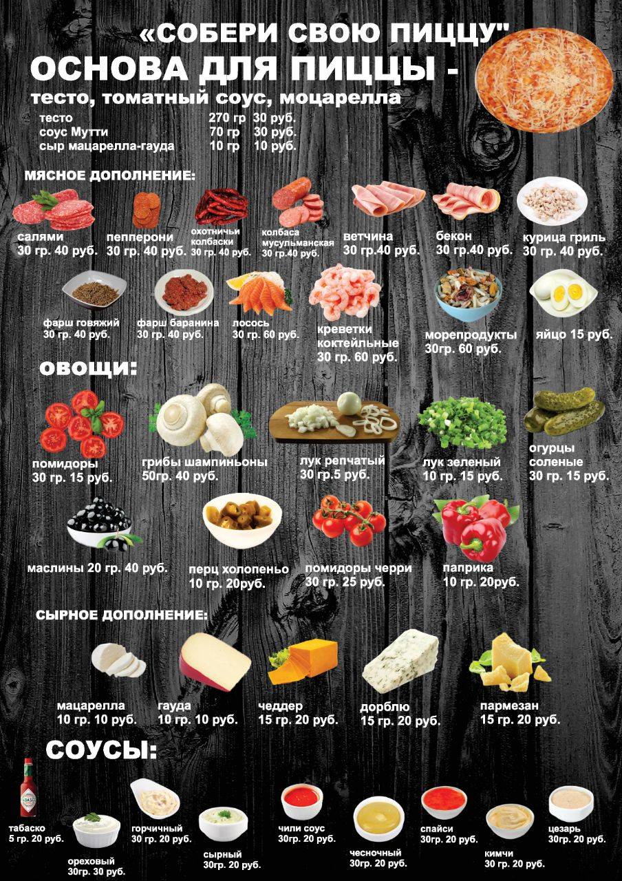 Токио меню
