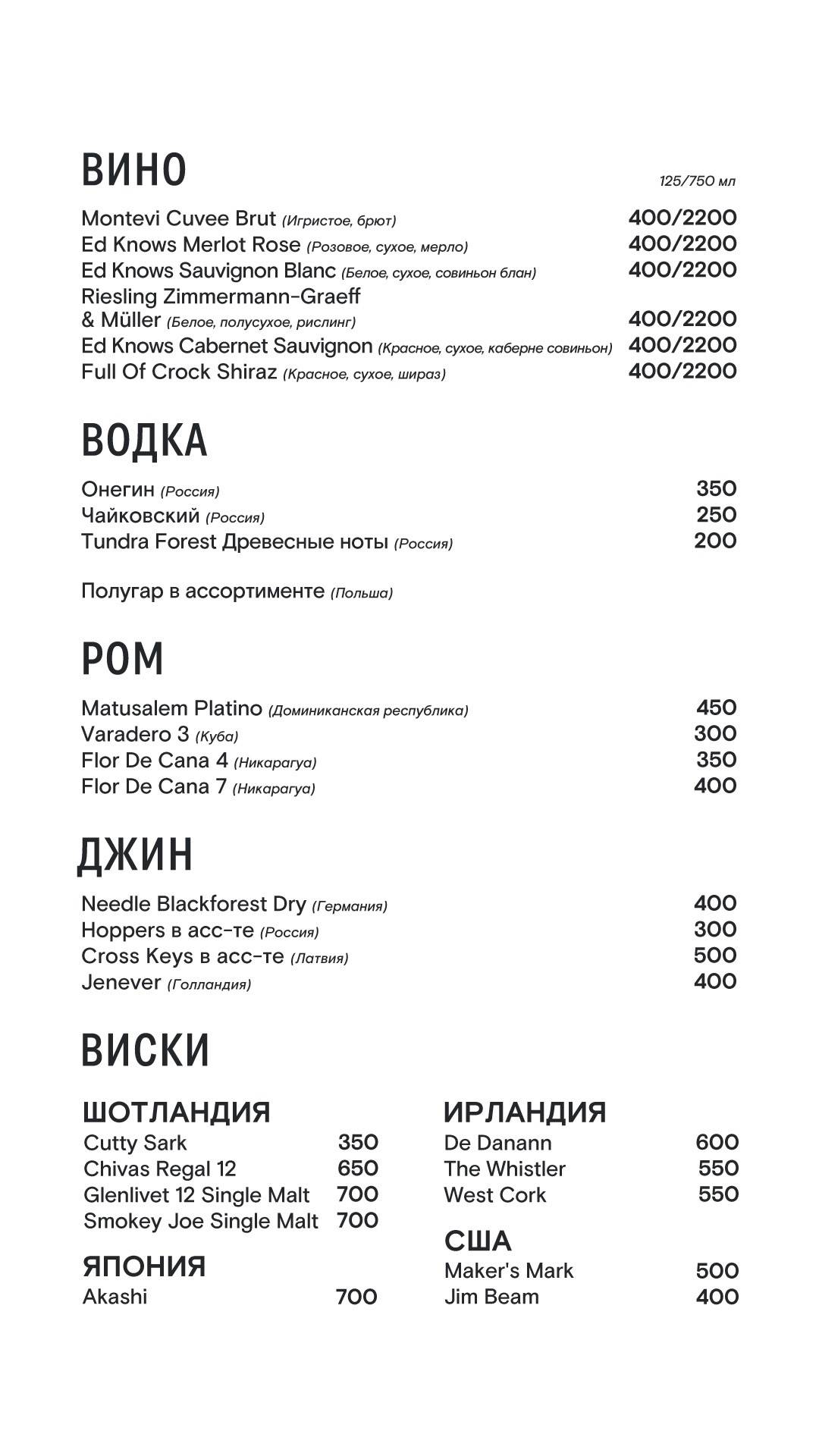 Вечно молодой меню