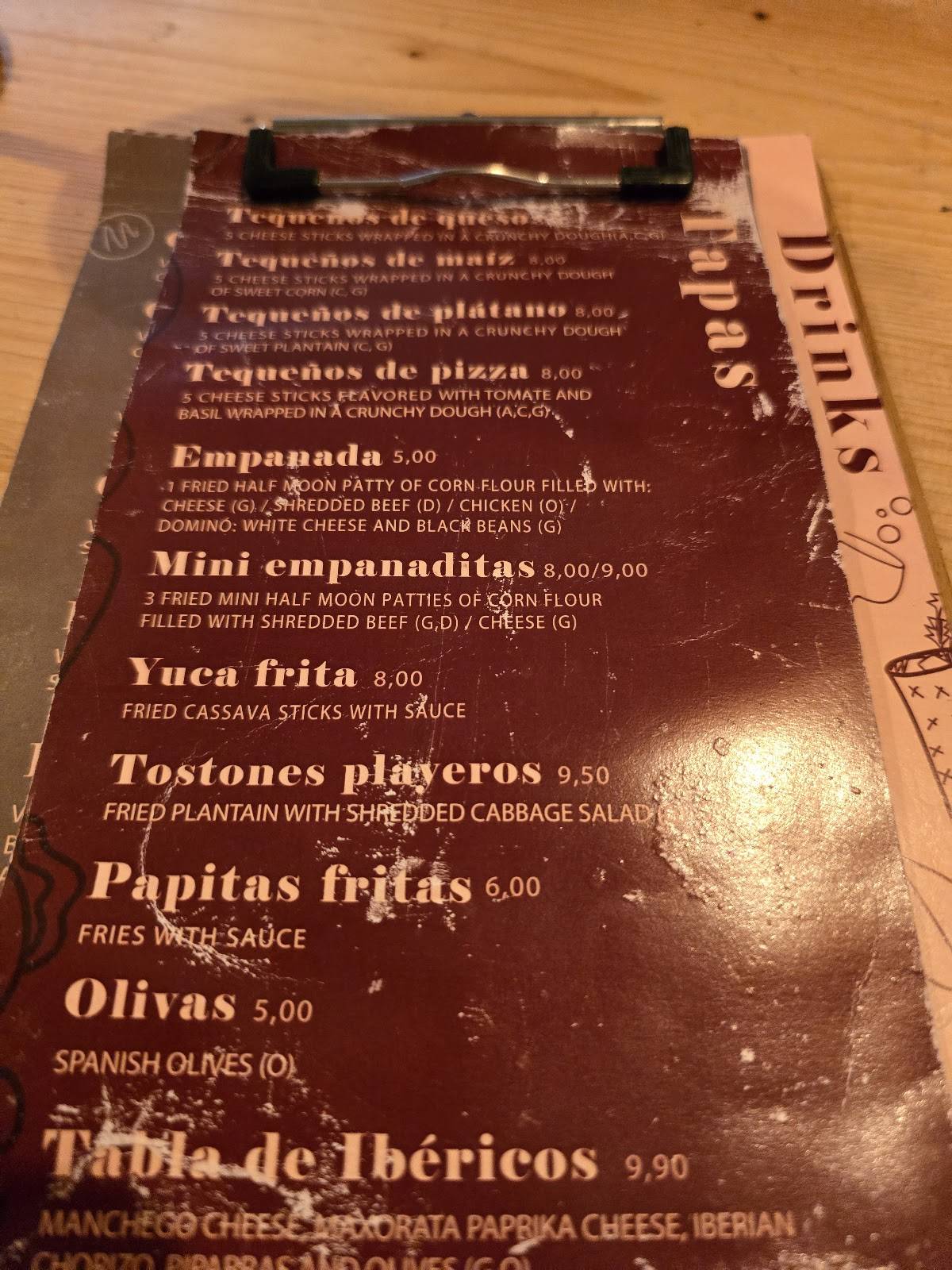 TINTO Venezuelan Tapas Bar меню