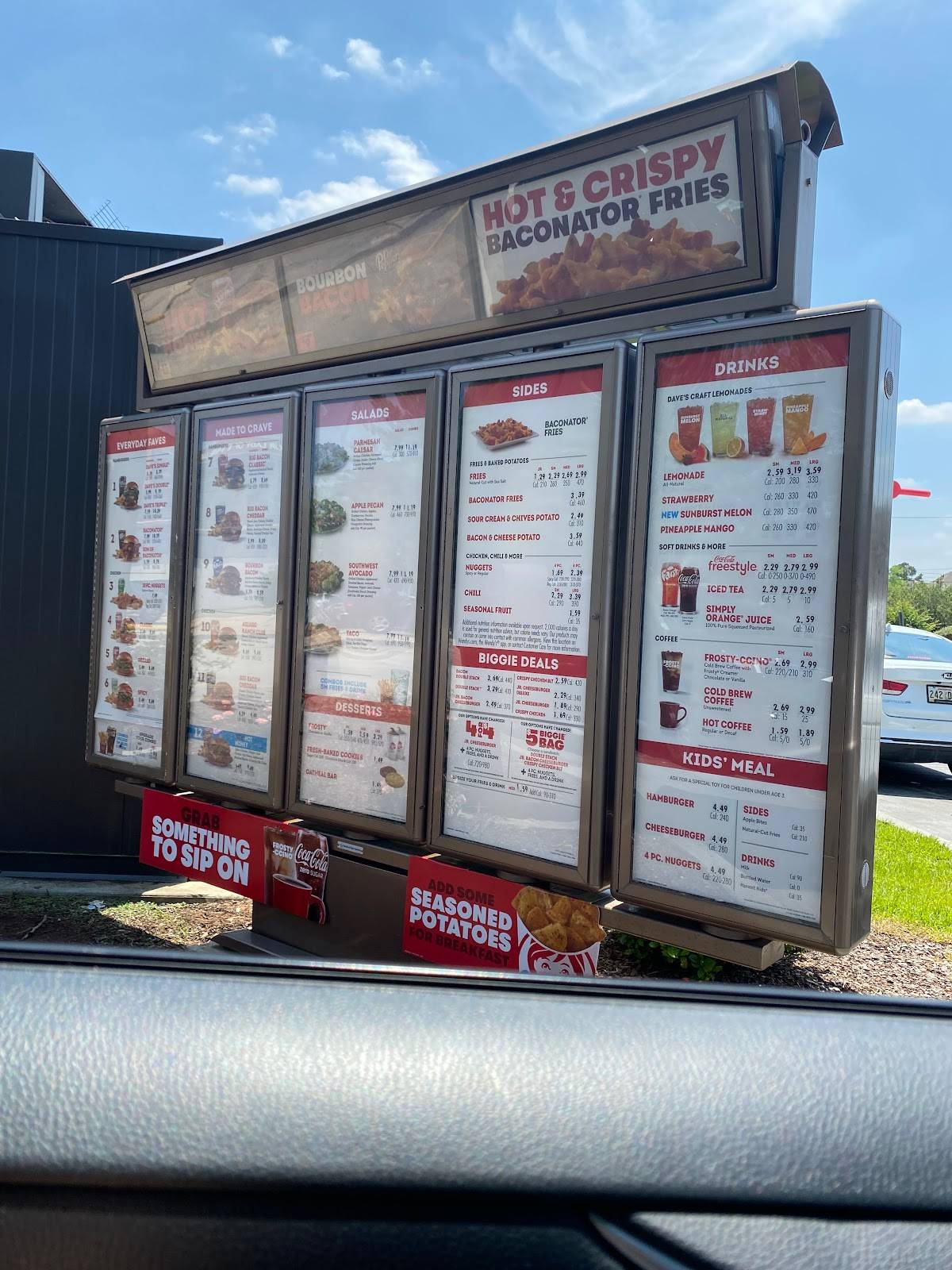 Wendy's меню