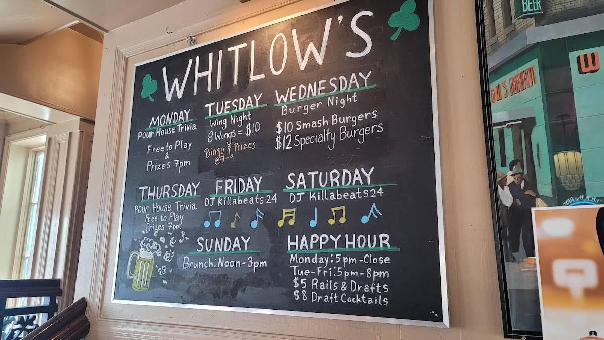 Whitlow's on U Street меню