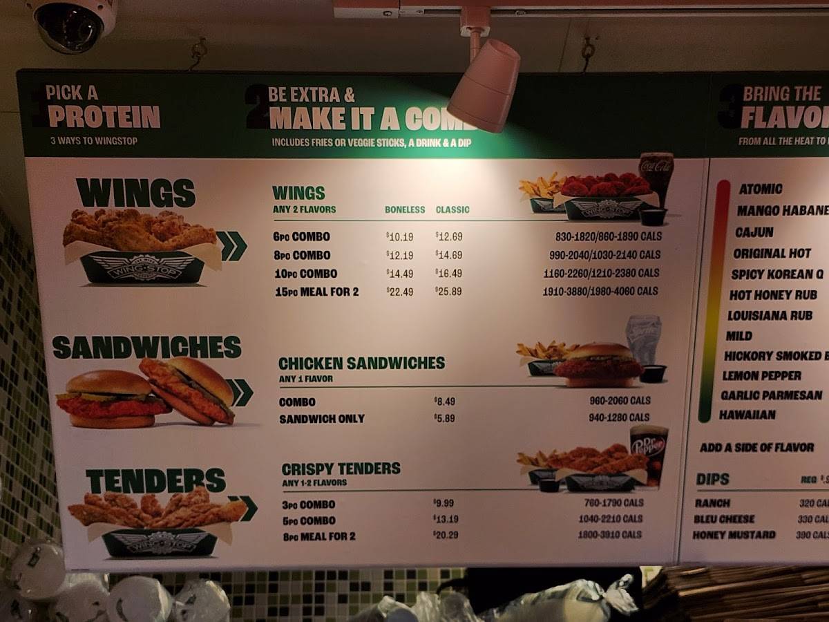 Wingstop меню
