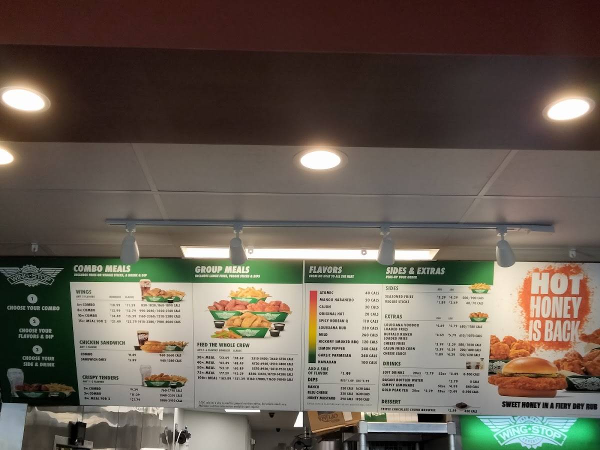 Wingstop меню