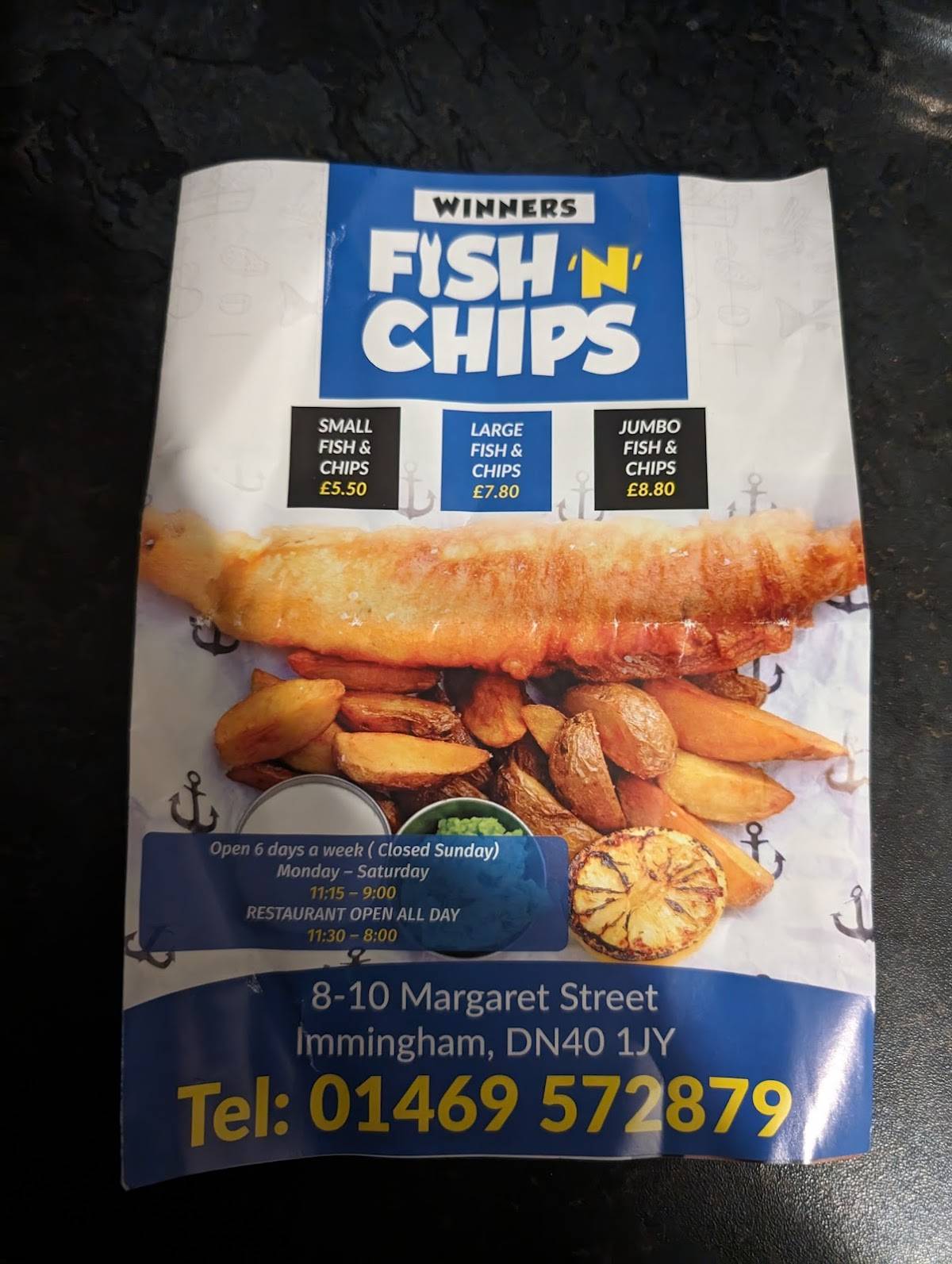 Winners Fish & Chips меню