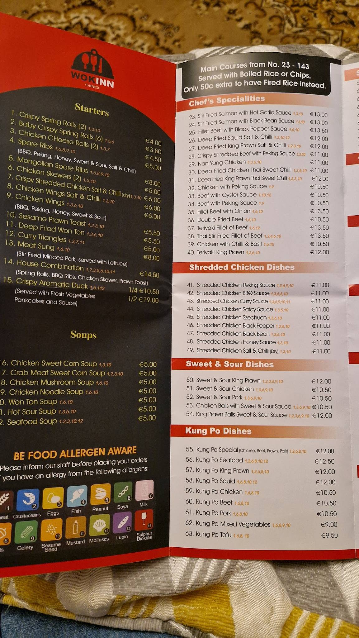 Wok Inn меню
