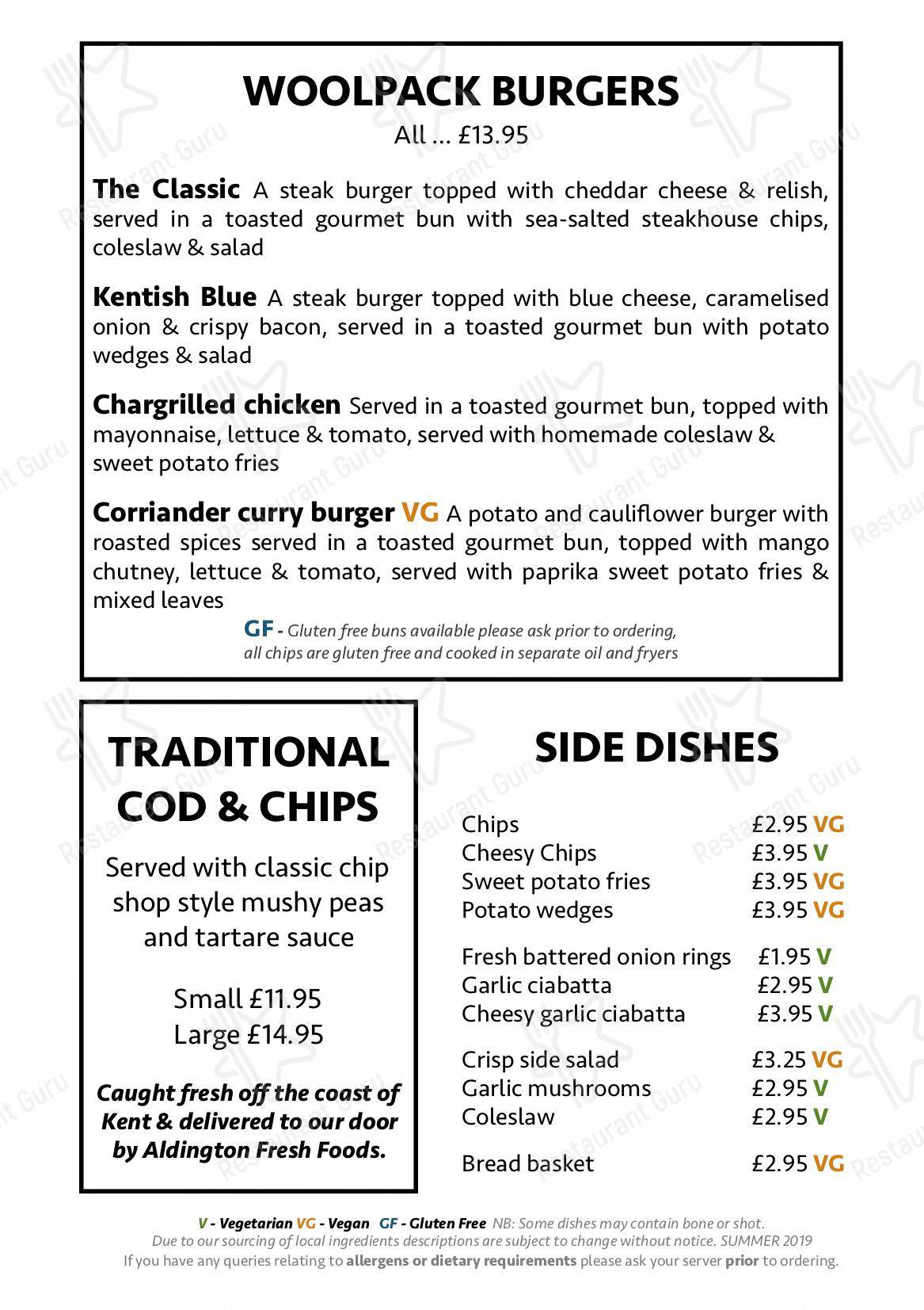 The Woolpack Hotel в Чартаме - Wine Menu